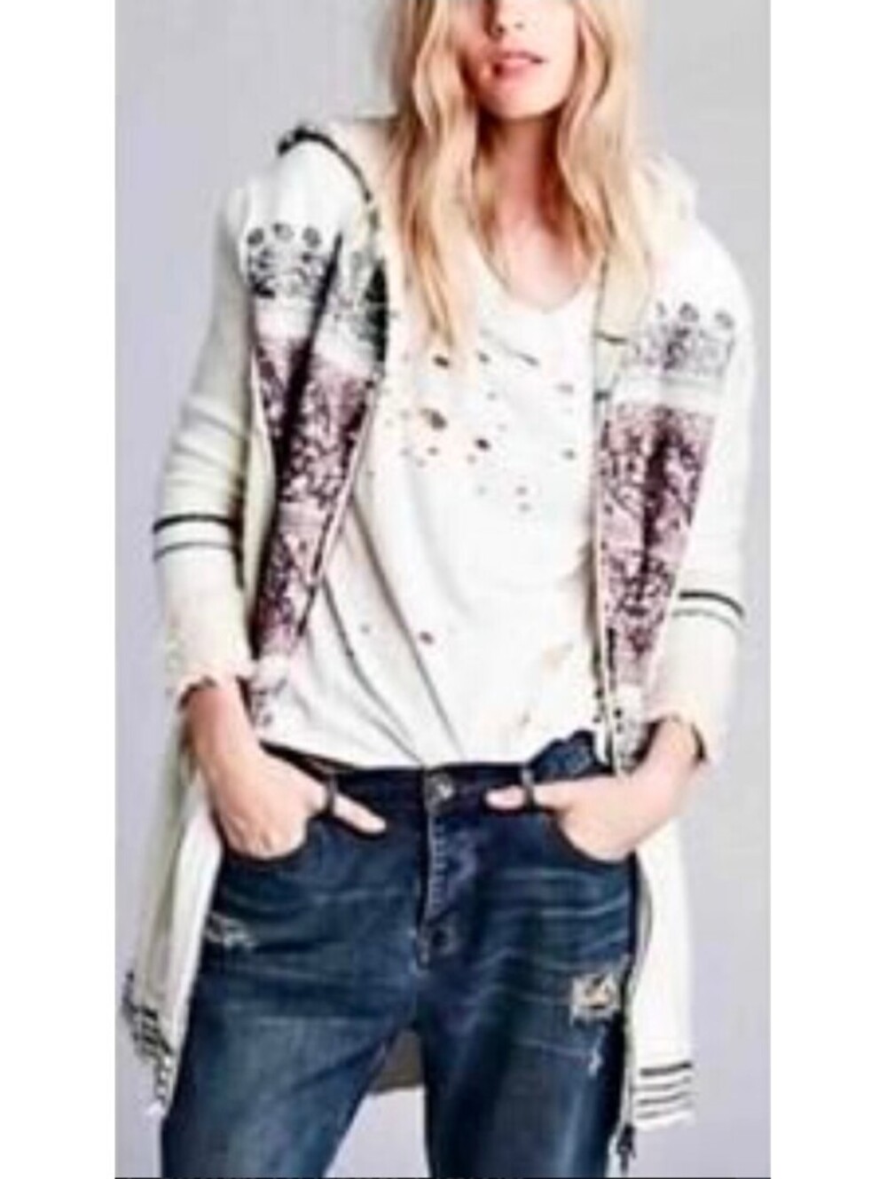 Free People Knit Small Cardigan Sweater